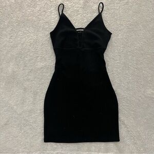 Elegant Black Spaghetti Strap Dress